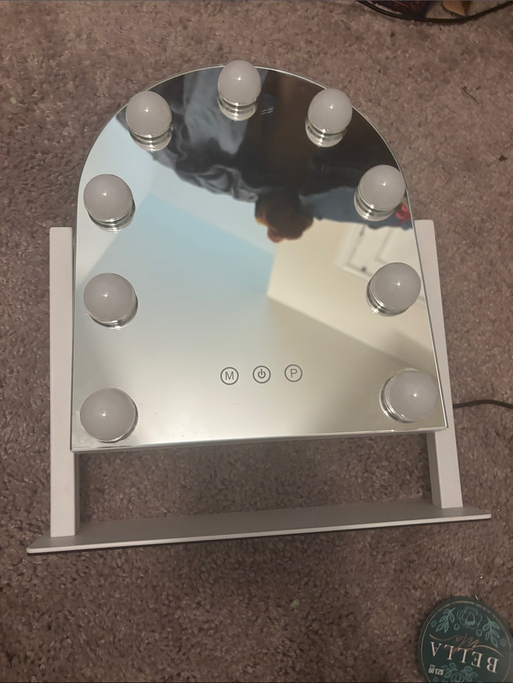 LED Hollywood Vanity Mirror - White Frame